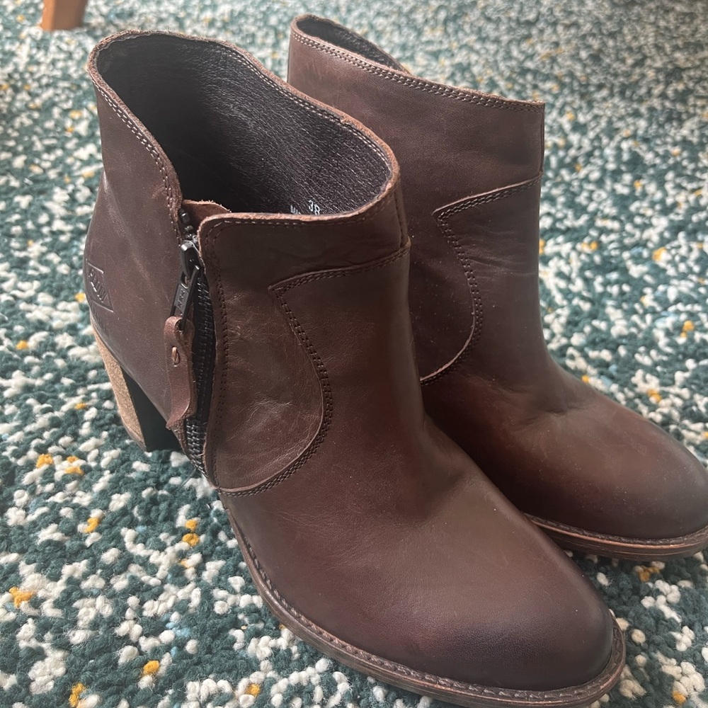 Palladium Brown Leather Ankle Boots - Never worn